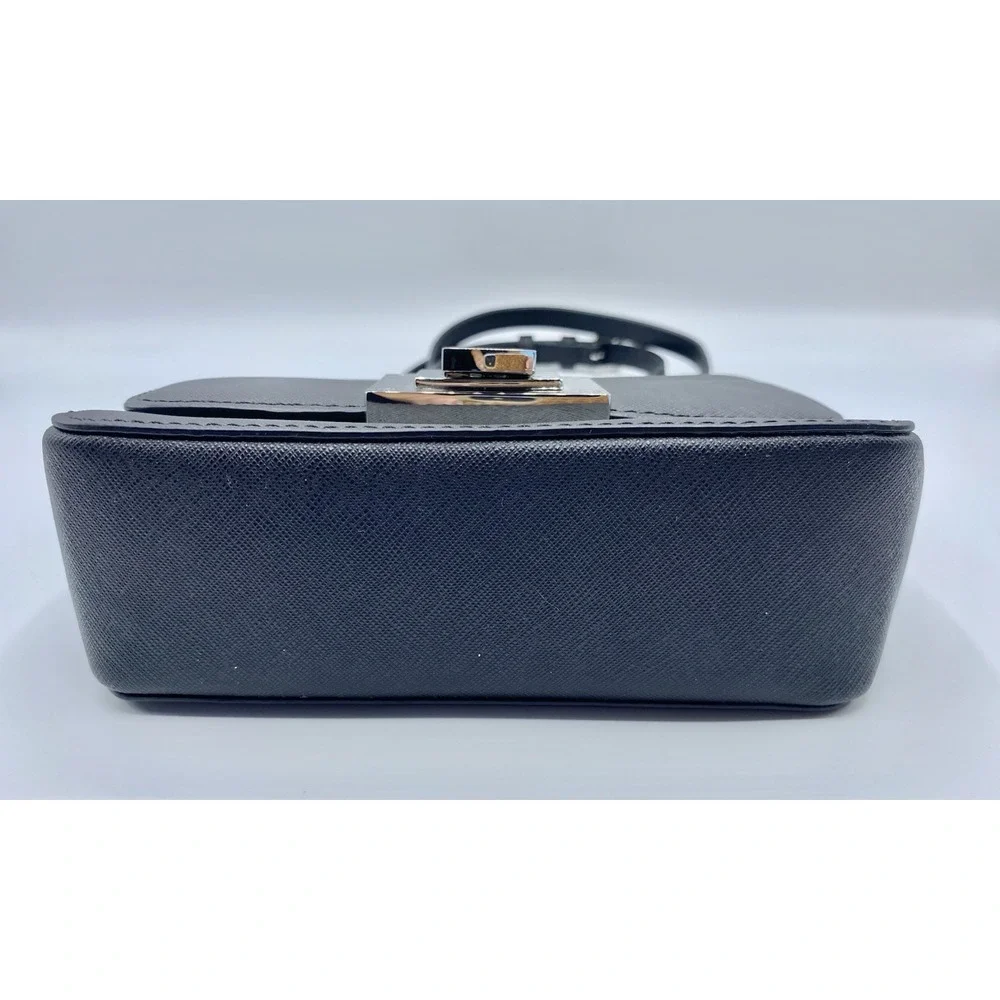 Michael Kors Tina Small Leather Clutch Crossbody Bag Black Designer Luxury Purse